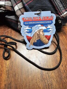 Chris Stapleton All American Road Show Lanyard Tag - Blue Red White